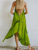 Asymmetrical Hem Printed Halter Neck Dress cc2f672d-c95b-496e-b724-488b8b673026-Max-Origin