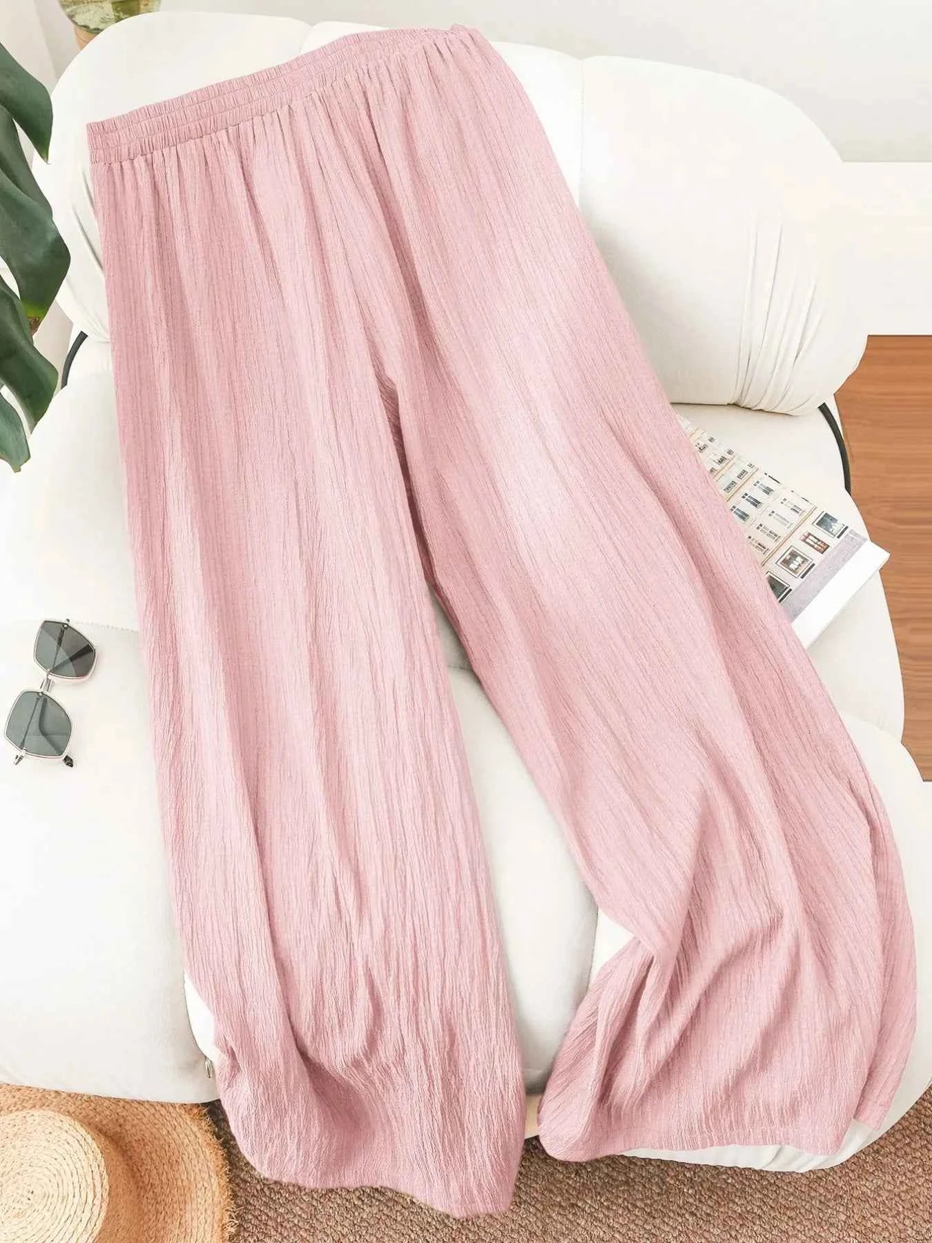 Drawstring Wide Leg Pants cc315105-1292-43ea-bb76-af7842a414cd-Max-Origin