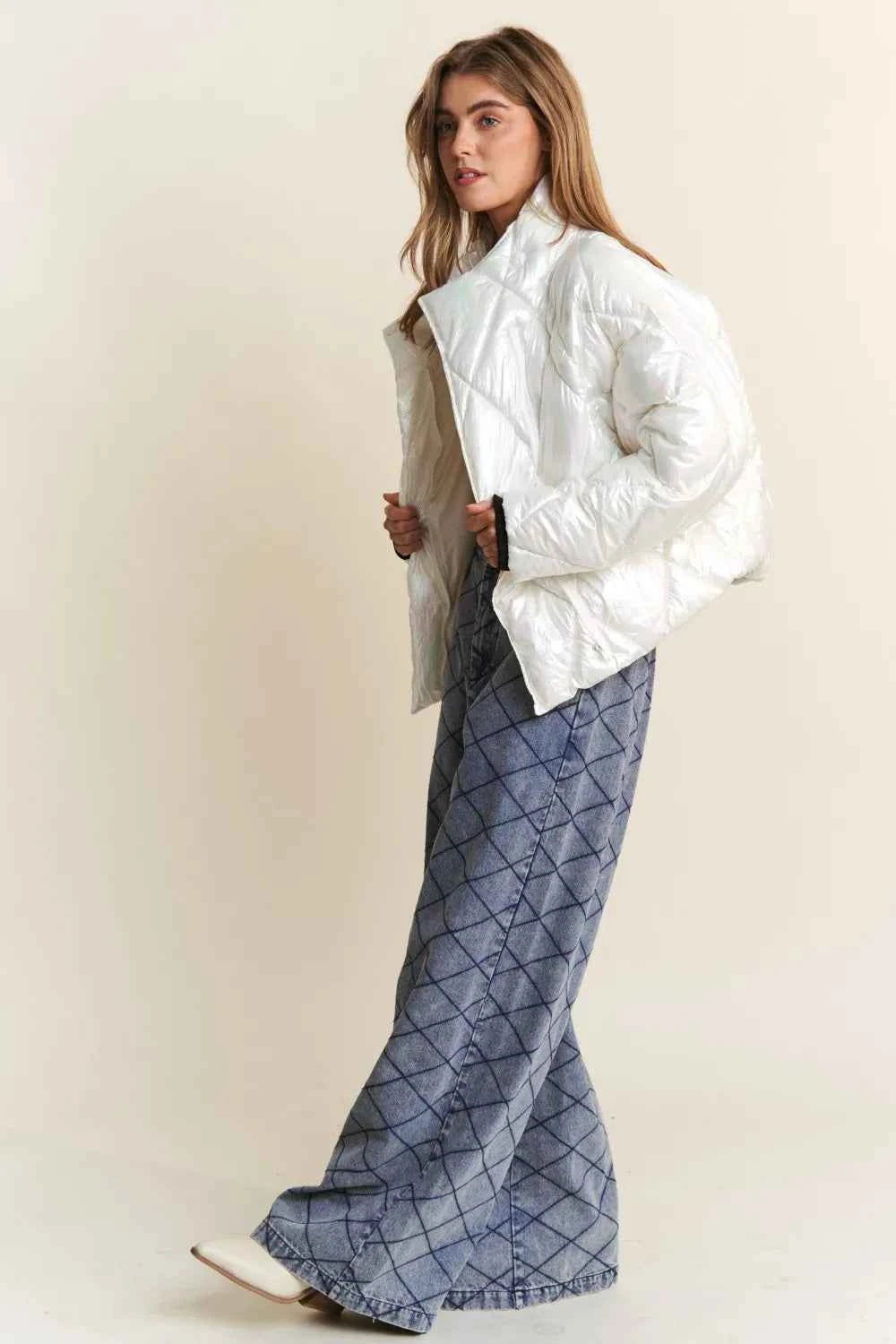 J.NNA Quilted Mock Neck Puffer Jacket cc366fb5-436d-4ceb-9238-4fc3e4174094-Max