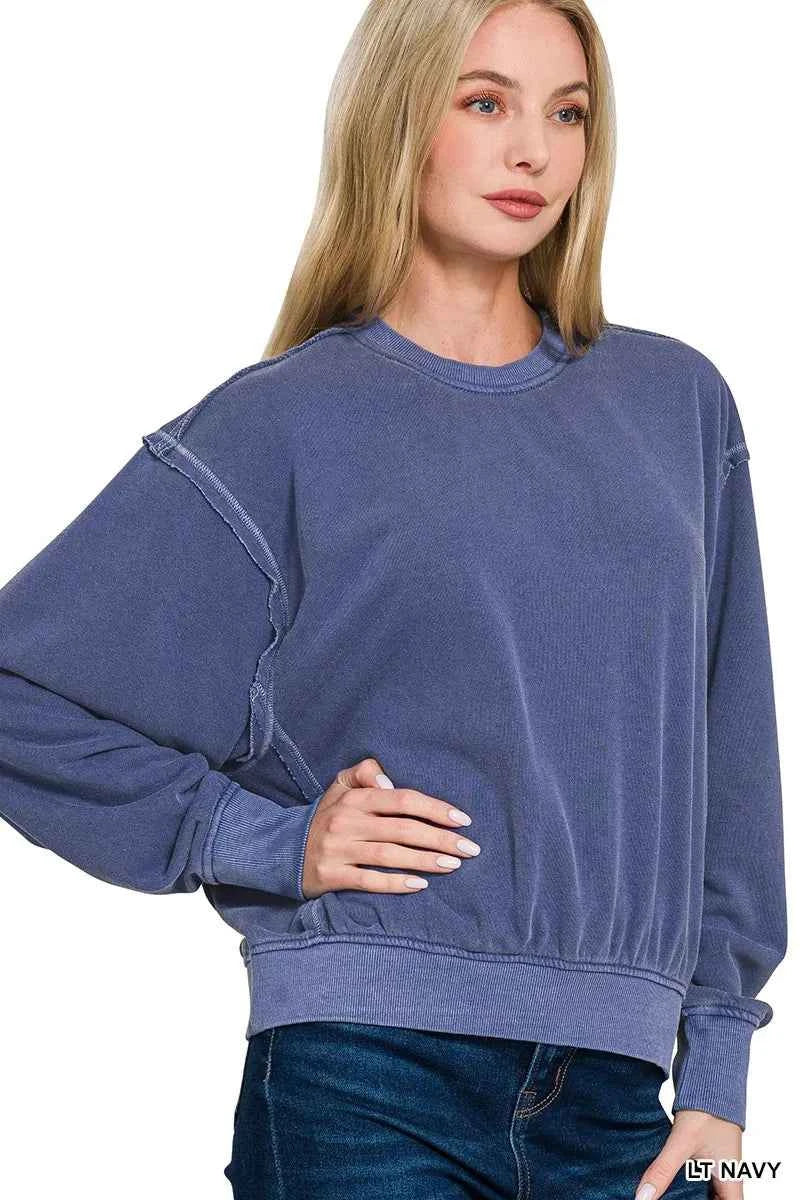 Zenana Soft Fleece Pigment Dye Round Neck Pullover cc3b52eb77104e6f90910e0219ad7c8f-Max-Origin