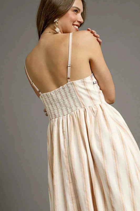 Striped Colorful Embroidered Trim Cami Dress cc3fc754-eb45-4702-8311-fcb641f0ad41-Max-Origin