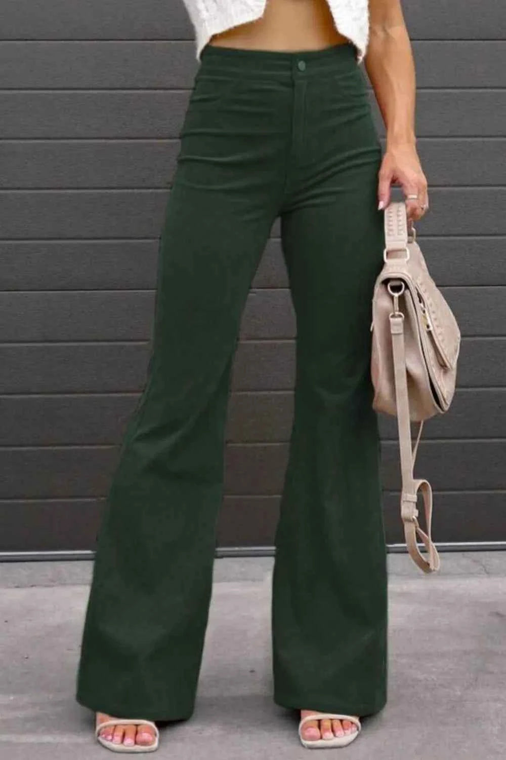 Full Size Hight Waist Bootcut Pants Plus Size
