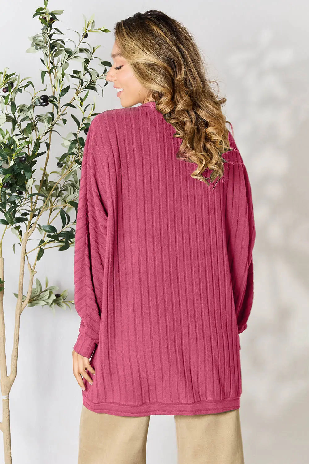 Basic Bae Full Size Ribbed Cocoon Cardigan cc56791dbe5a444e83c022b3097b65de-Max