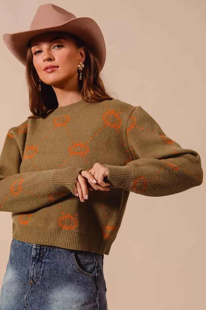 SO ME Pumpkin Rhombus Halloween Thanksgiving Sweater cc75f132-b8f3-4ee7-9213-c2a65a62bb3e-Max-Origin