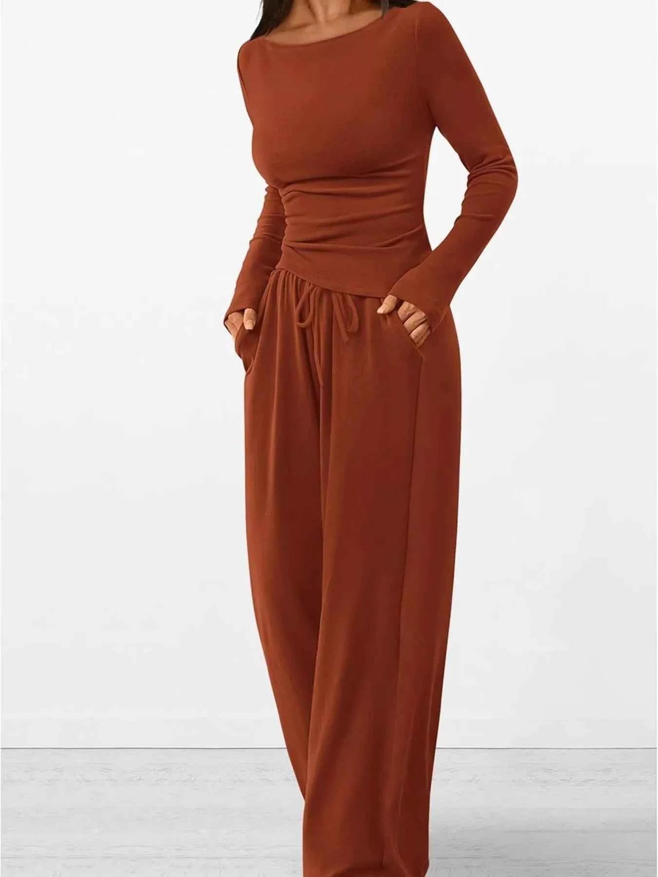 Long Sleeve Top and Wide Leg Pants Set cca065699c28496ba497fc88cd448768-Max-Origin