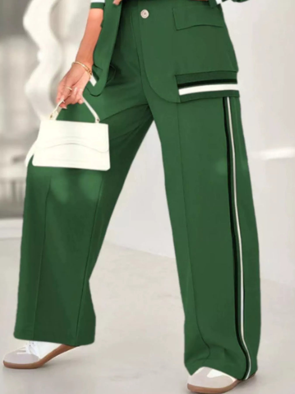 Full Size Striped Trim Button Down Jacket and Pants Set Plus Size cca2286b-0f00-4081-b4c4-42400e2d1925-Max-Origin