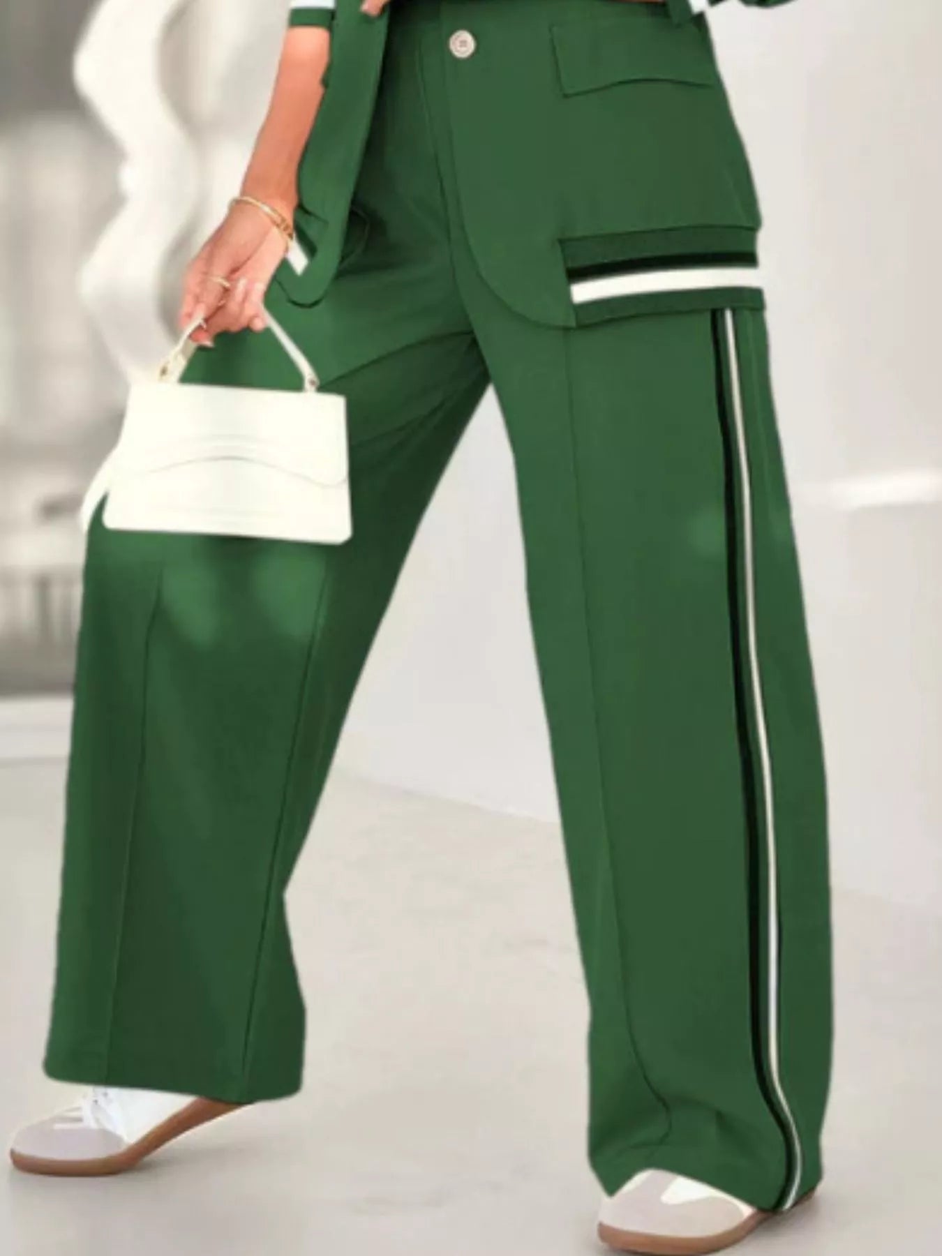Full Size Striped Trim Button Down Jacket and Pants Set Plus Size cca2286b-0f00-4081-b4c4-42400e2d1925-Max-Origin