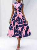 Cutout Printed Sleeveless Dress Pink cca4d161-3c2f-4285-a7ab-0baaebc346f1-Max-Origin