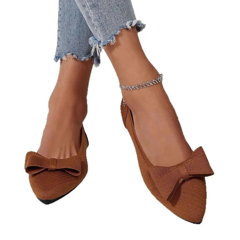 Pointed Toe Bow Slip-Ons cca7ac3693a34caeace2cc76b268b8ed-Max-Origin