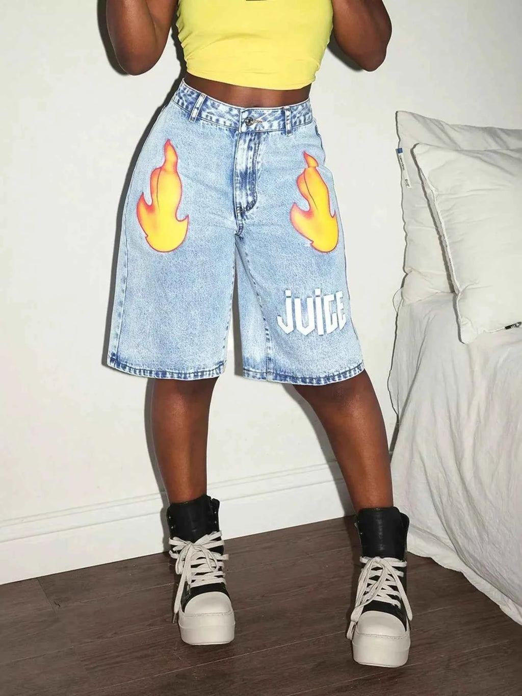 High-Waisted Denim Shorts ccab77d5358a40a9b8d8a3d08880714d-Max-Origin