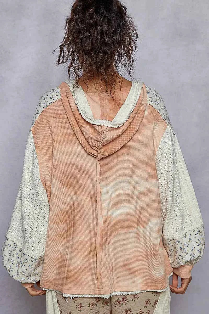 POL Raw Hem Washed Hoodie with Flower Patch ccb9b0ad-a44b-459b-b909-839f8fb8e624-Max-Origin