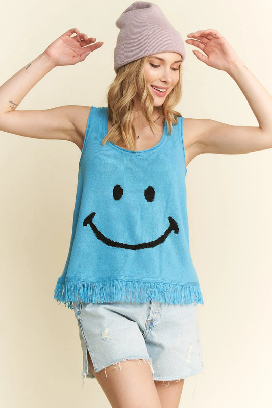 Smiley Fringe Tank Top ccdf92401a444401aa4a772b98ad44f4-Max-Origin