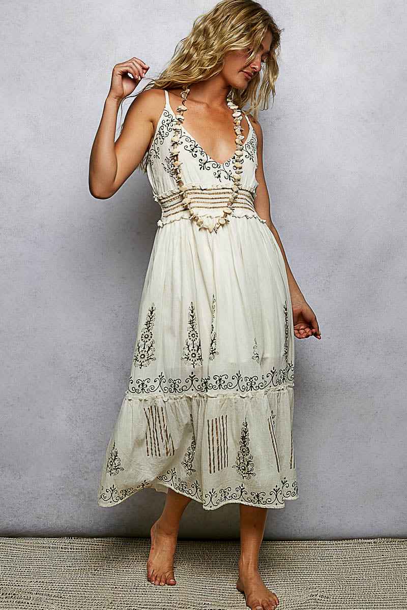 POL Smocked Waistband Floral Midi Cami Dress cce6e26b-e067-41f1-ac90-fe16185ccf81-Max