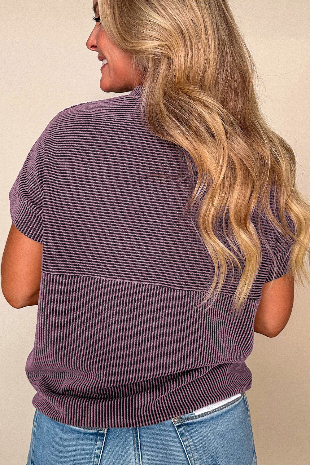 Toadstool Plain Corded Mock Neck T Shirt cce7bdb0880ed8c1