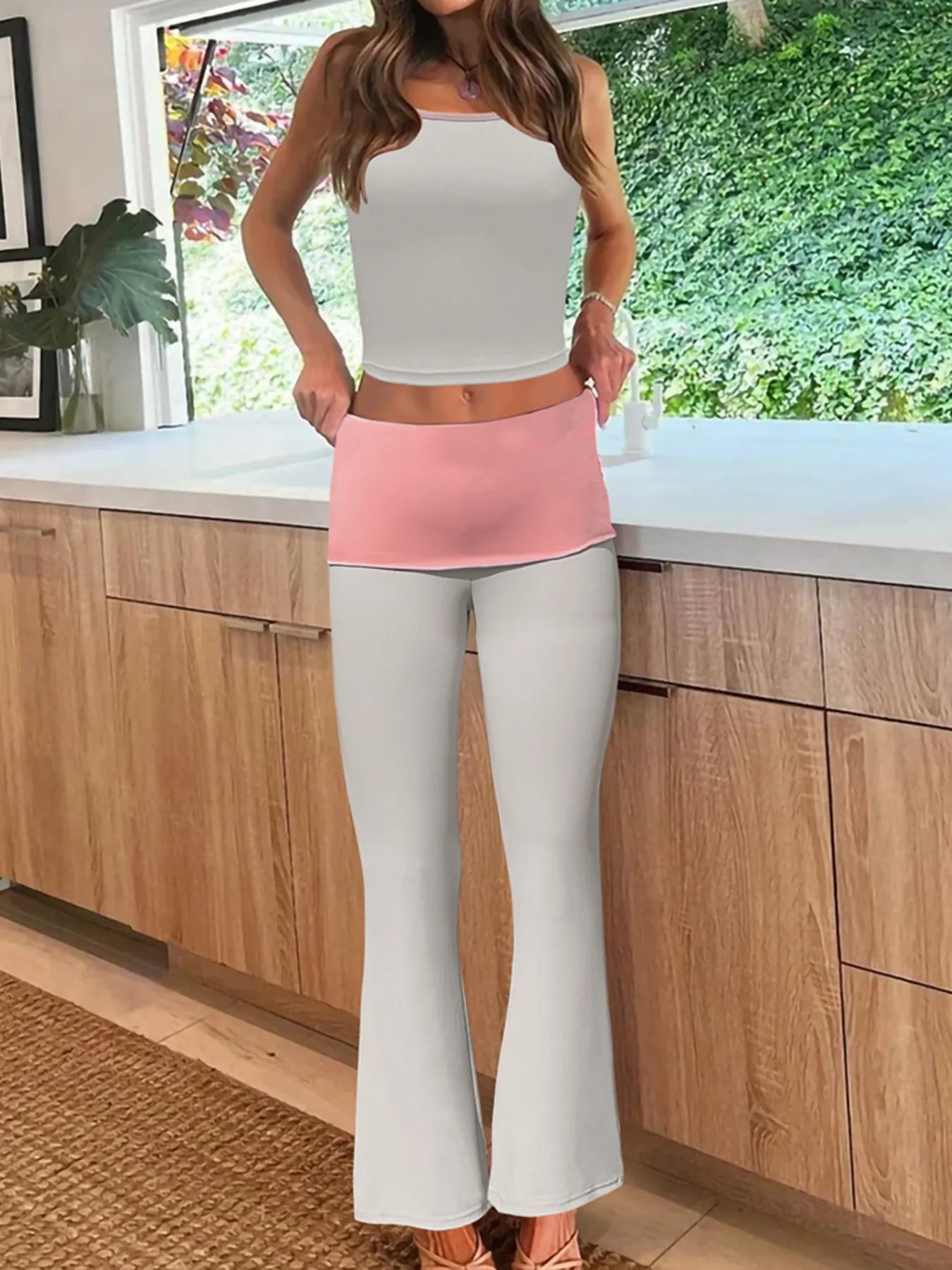 Contrast Trim Tank and Pants Active Set Gray cd0b3afd4912425ba0e4a96e013e517b-Max-Origin