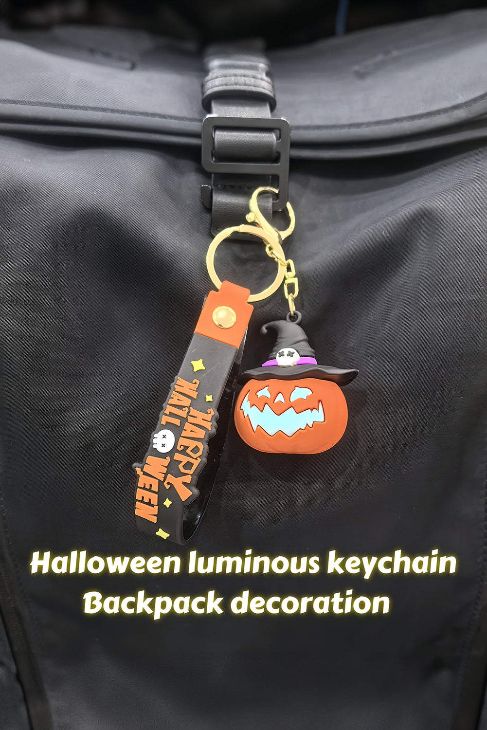 Orange Happy Halloween Pumpkin Pendant Keychain cd10e3336388cab7