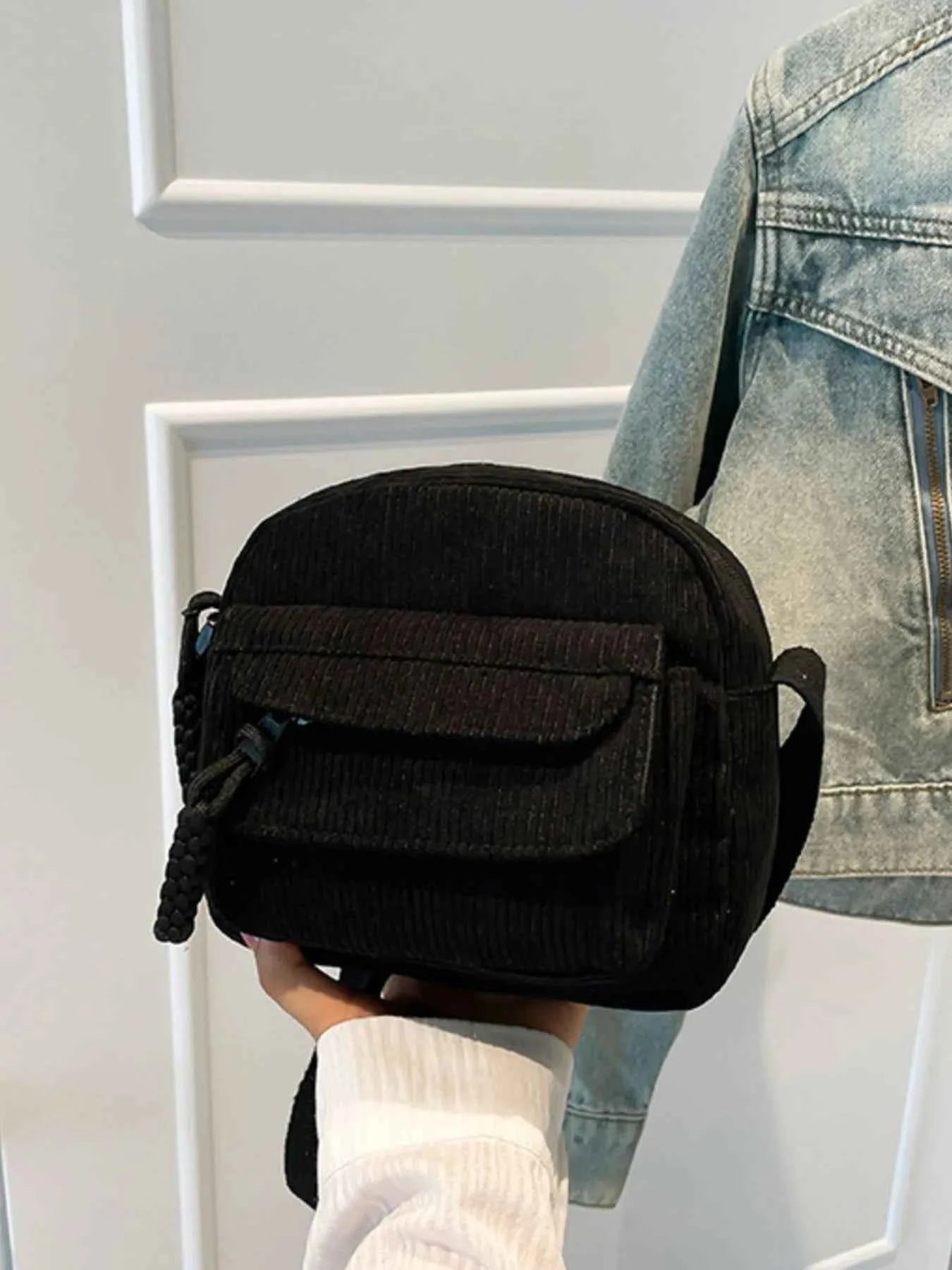 Corduroy Crossbody Bag with Adjustable Strap cd1afc31-7013-4eff-bbfa-e8ea30d712f2-Max-Origin