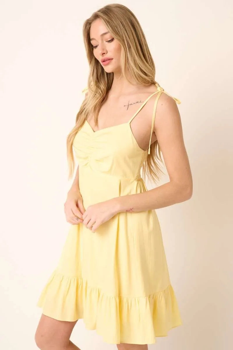 Mittoshop Ruched Detail Spaghetti Tie Mini Dress cd1cd12aa11d45568d5fe8418bab8cee-Max-Origin