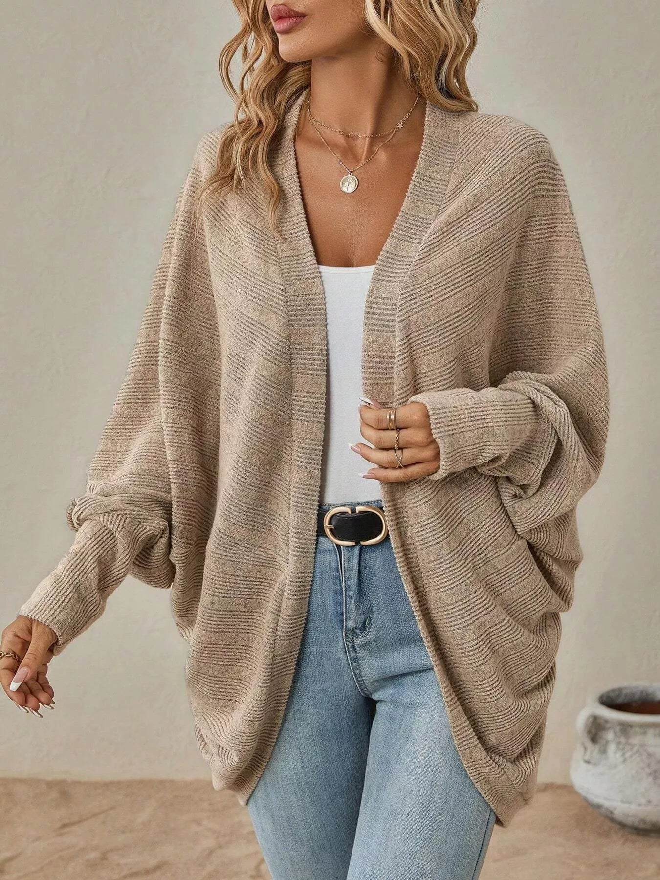 Open Front Cocoon Cardigan cd2c0eabc23d49918ee15b708ab66d98-Max-Origin
