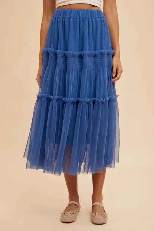 Annie Wear Tulle Tiered Midi Skirt ROYAL cd3b7d22e73241bdabbf0795f2a7a355-Max-Origin