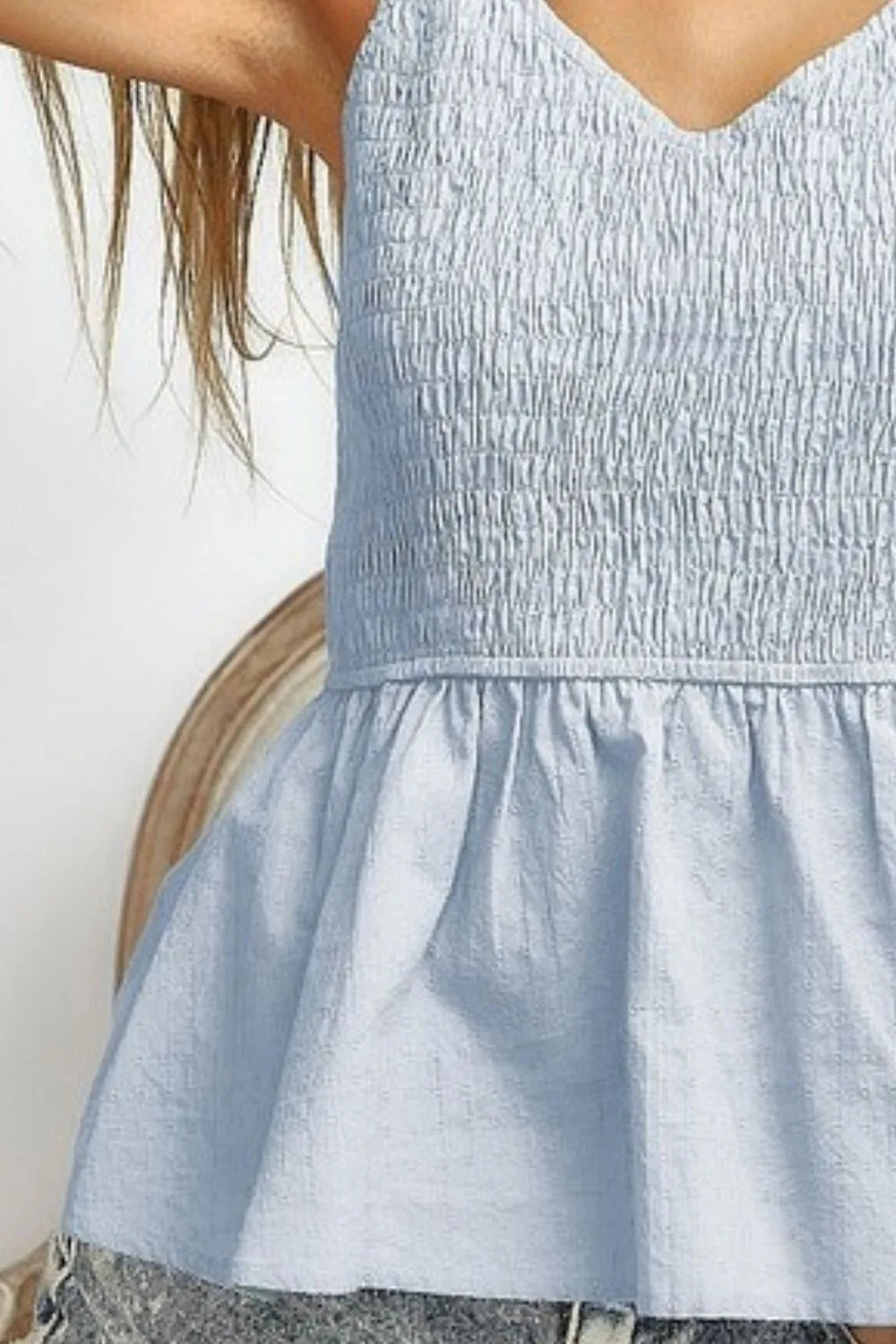 BiBi Eyelet Woven Sleeveless Elasticized Top cd3ee21b-6b9f-45cf-bb64-a6f2f0a3c787-Max-Origin