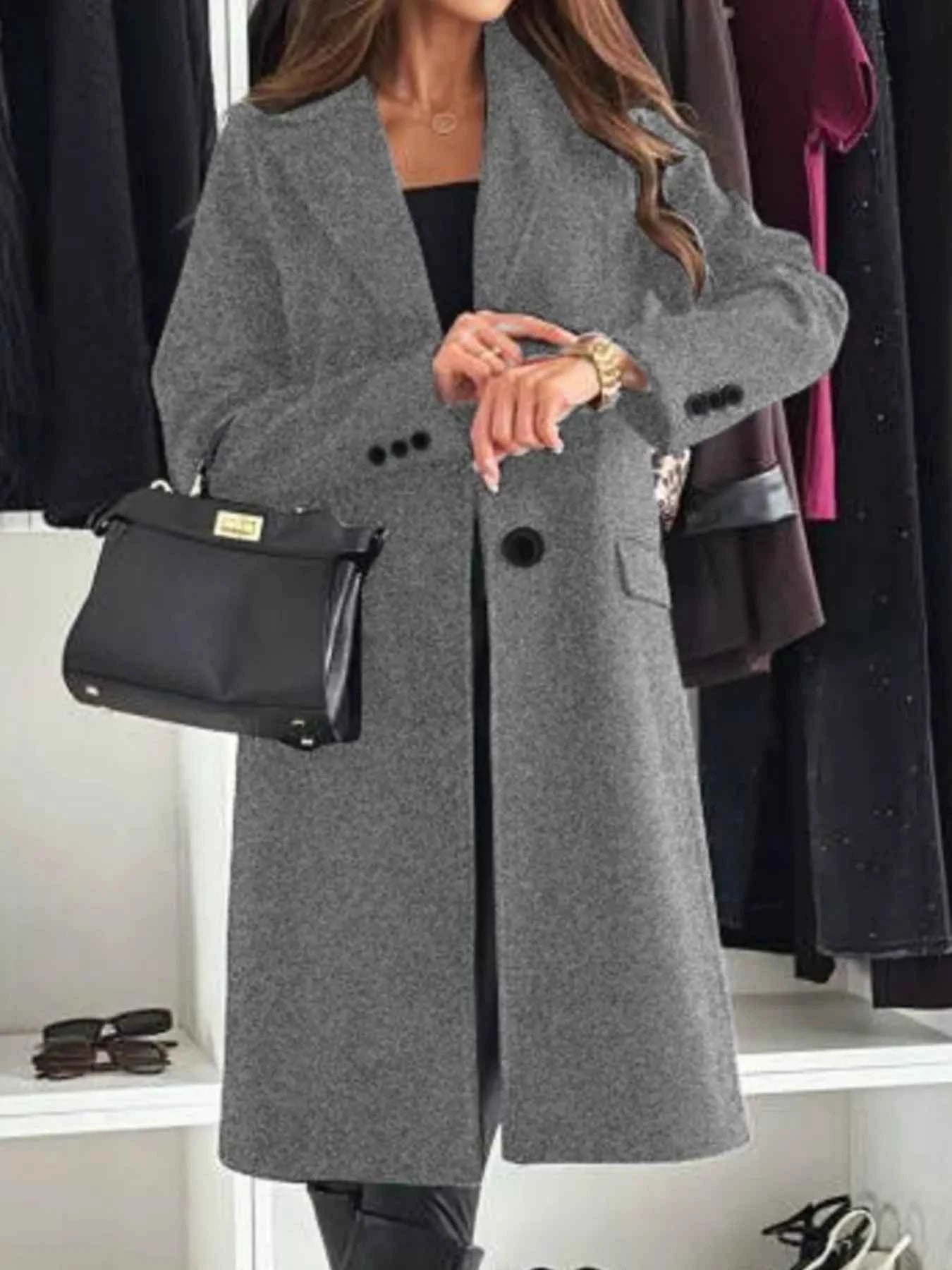 Lapel Collar Long Sleeve Coat cd7202af-ffa5-4d37-a688-9c69ed26acec-Max-Origin