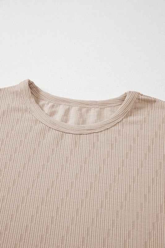 Solid Textured Long Sleeve Top cdae9869-cba1-4604-9a1b-040153bd3779