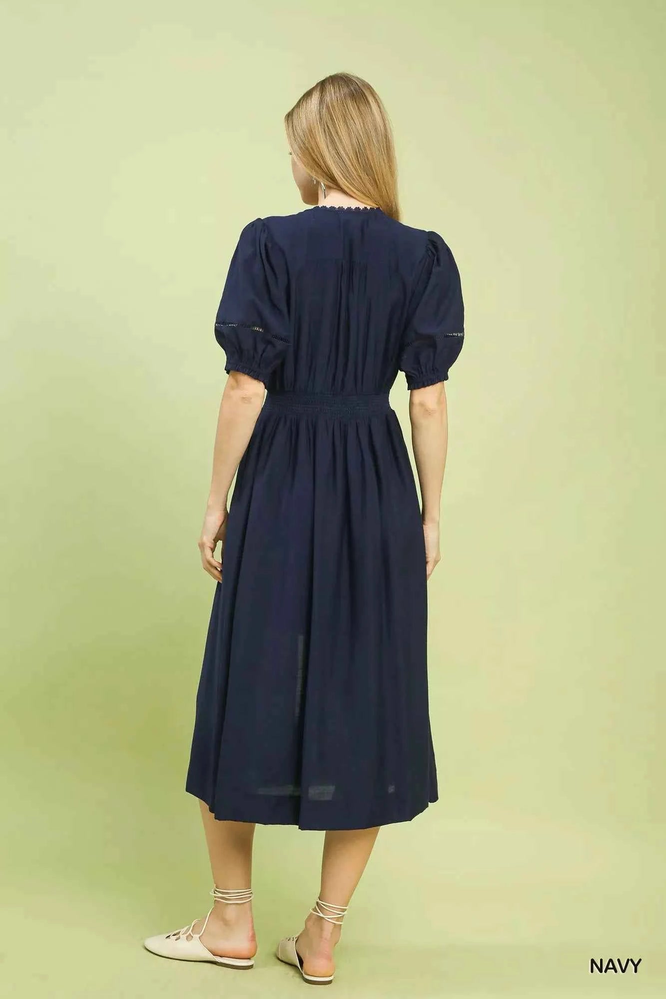 Umgee Zip-Front Smocked Waist Midi Dress cdc0605e-2d5c-4b33-86c8-e76a308f3c54-Max-Origin