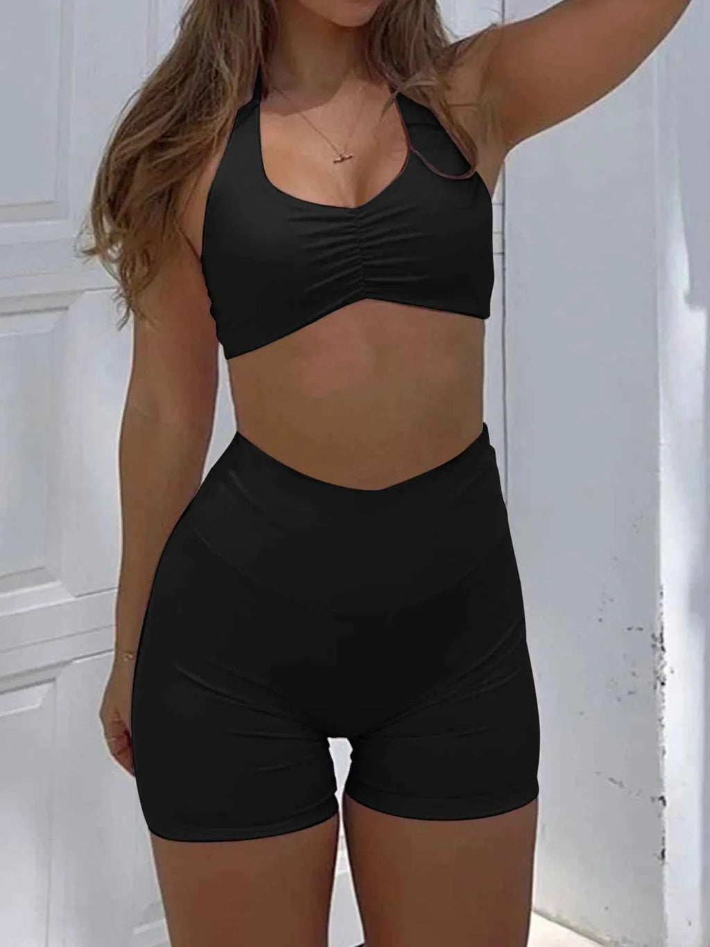 Halter Neck Cami and Shorts Active Set cdc2d9ae4aa04e77b17a80b0f7a1062d-Max-Origin