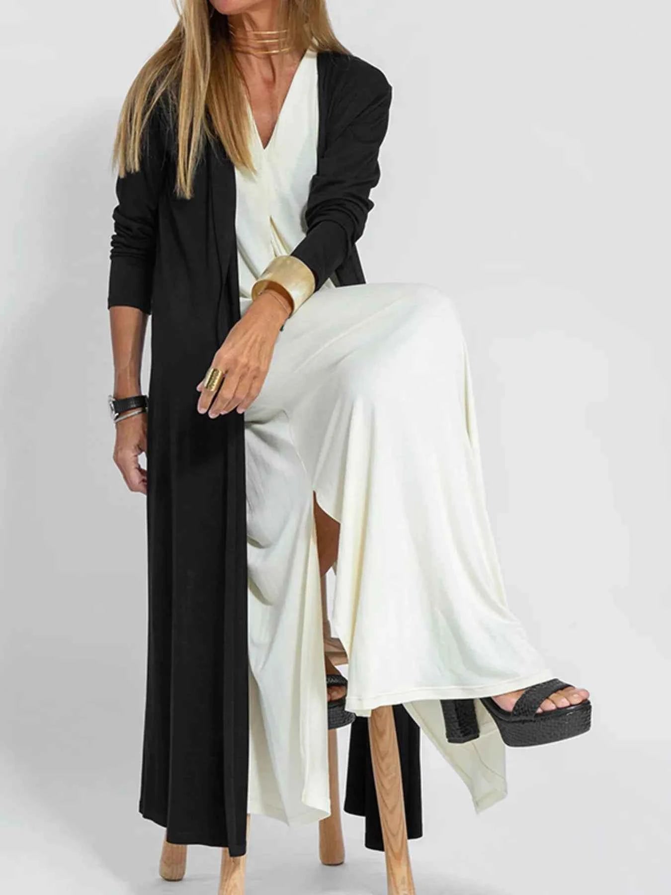 Full Size Open Front Side Slit Longline Cardigan Plus Size cdc7306c-97f5-46d2-b041-8b400f5da06a-Max-Origin
