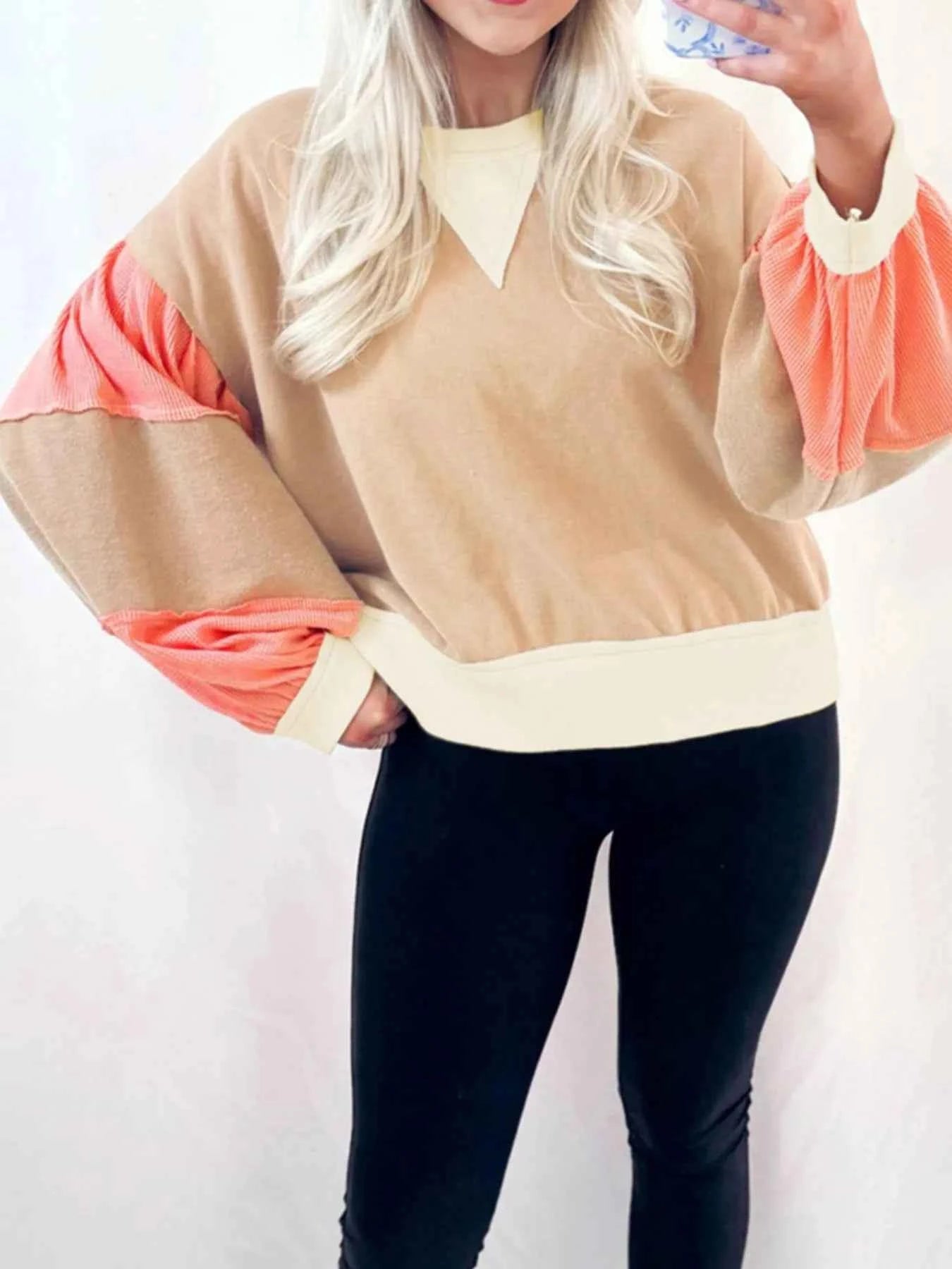 Color Block Long Sleeve Sweatshirt cdcb9dfa-61ef-41bf-aaca-9334f27be810-Max-Origin