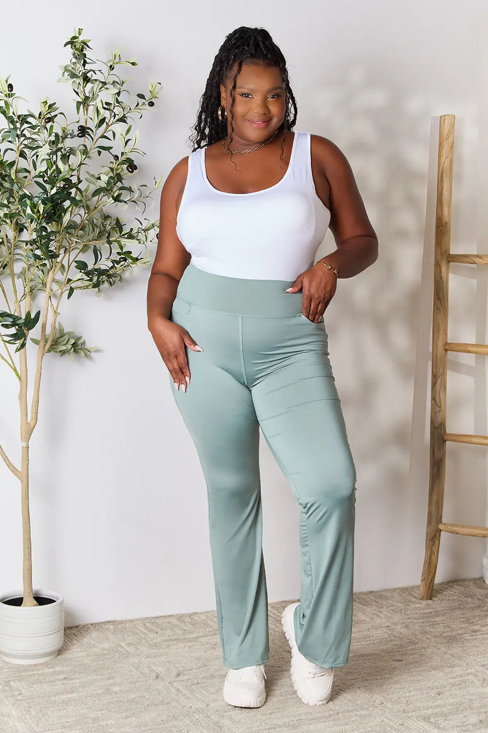 Heimish Full Size Wide Waistband Sports Pants cdd8910239cc4f15aeeec1222c5577d7-Max