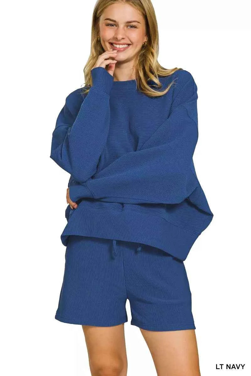 Zenana Ribbed Round Neck Pullover and Shorts Set LT NAVY ce09840f75fa46fa8e4b3ad6ea6556dd-Max-Origin