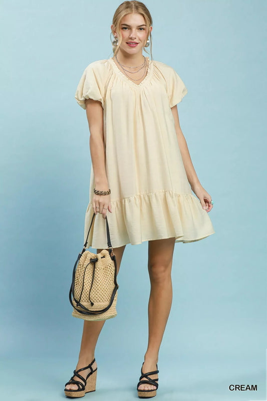 Ruffle Hem Shift Mini Dress ce1def05-7190-4b46-ac49-a4b0d8502aba-Max-Origin