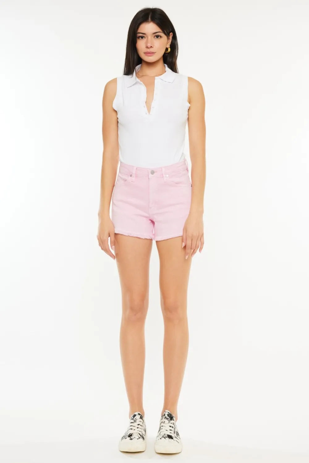 Kancan Raw Hem High Waist Denim Shorts ce3efeba-e061-4ad4-adb5-b4cd3c9543e5-Max