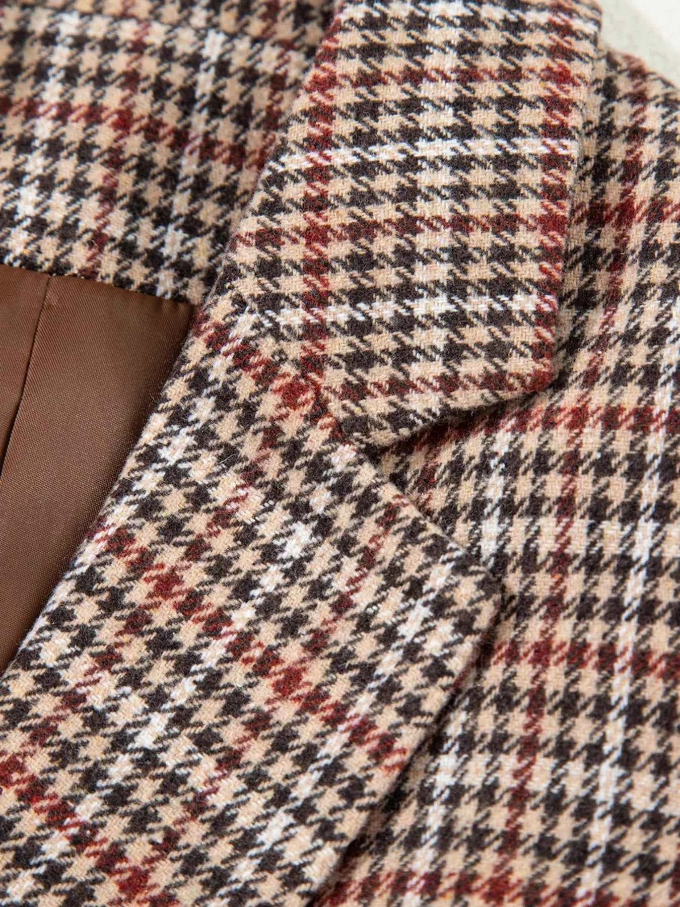 Houndstooth Lapel Collar Blazer ce40616584504d26b04517a4e1a35836-Max-Origin
