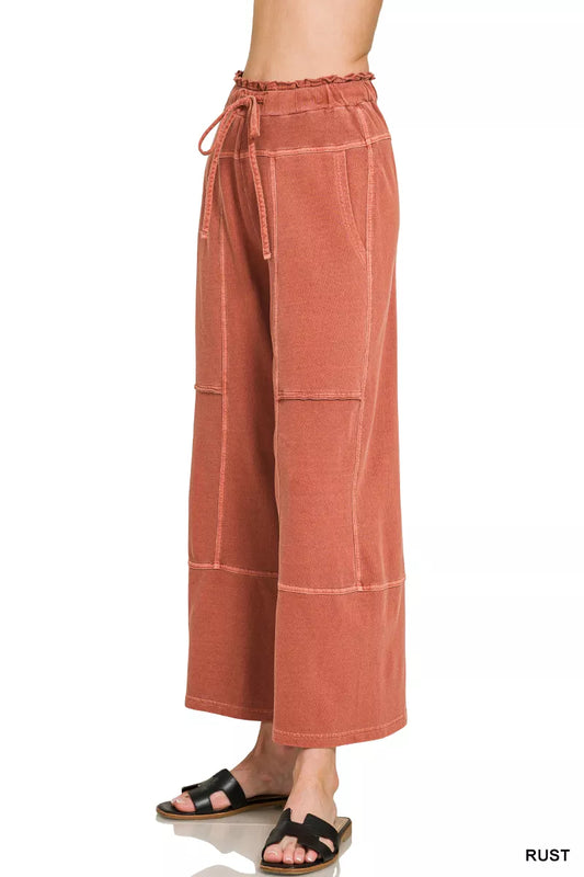 French Terry Washed Exposed-seam Wide Leg Pants ce407d5e-3131-47c7-9014-0fab0b4923c0-Max-Origin