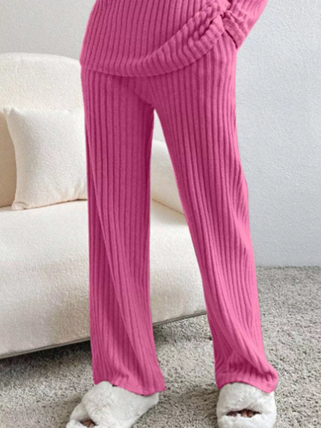 Ribbed V-Neck Top and Pants Set ce46f64c-4636-4fcf-a31a-1d1acb9564ed-Max-Origin