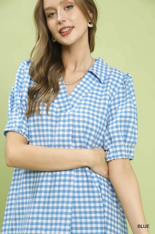 Gingham Midi Dress with Side Pockets ce49457c-3de3-424c-ac1a-cb56b7312b61-Max-Origin
