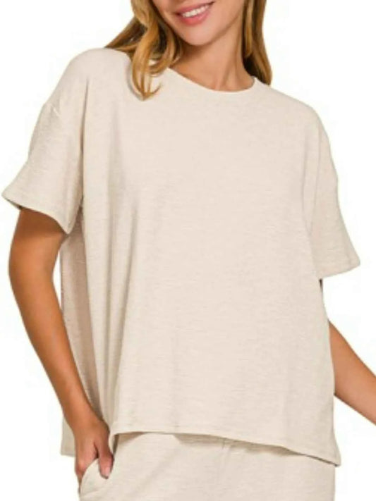 Slub Short Sleeve T-Shirt and Pants Set ce5c1077-3eda-4711-a730-3f9b8f6c568f-Max-Origin