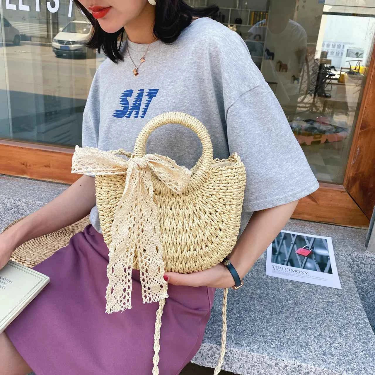 Woven Straw Crossbody Bag Beige onesize ce607f1b7aed48439f0ff86ee0e16d17-Max-Origin