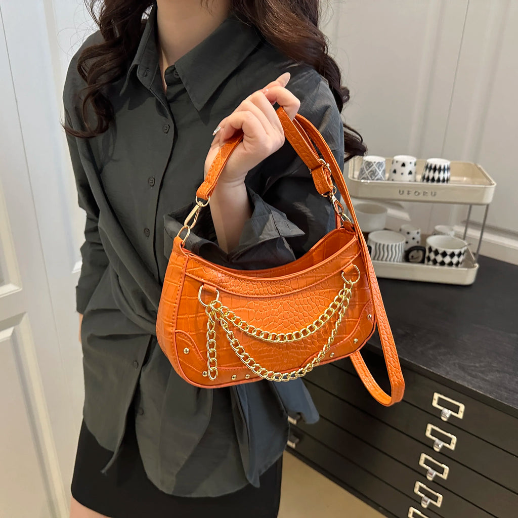 Chain-Embellished Shoulder Bag ce6c969363a24e69bfc31cfaa80cd940-Max-Origin