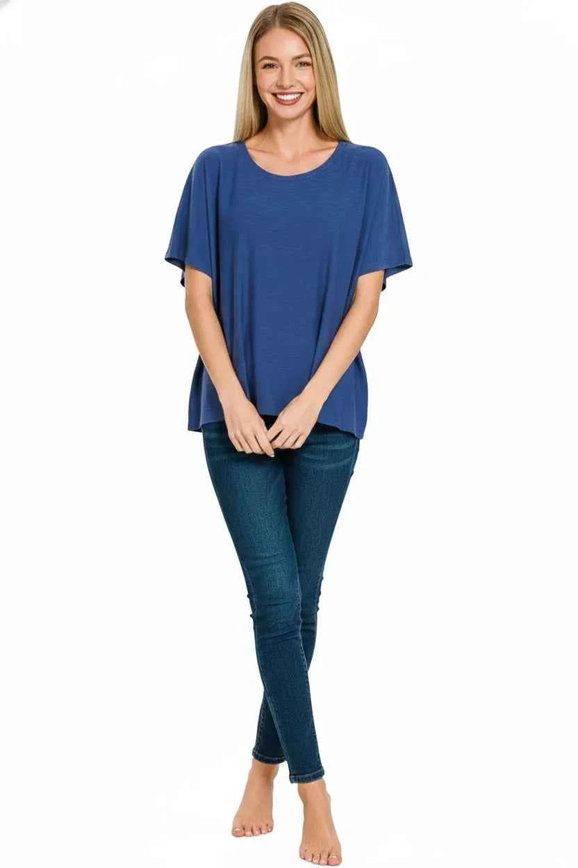Zenana Round Neck Short Sleeve T-Shirt ce7de95a-8f21-4f04-bc91-411a8220b4d5-Max-Origin