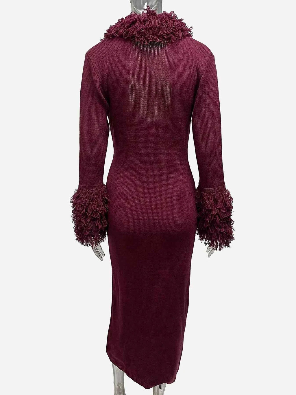 Fringe Trim Bodycon Sweater Dress ce867ae4-4948-4b99-83dc-84ddd3ceaae0-Max-Origin