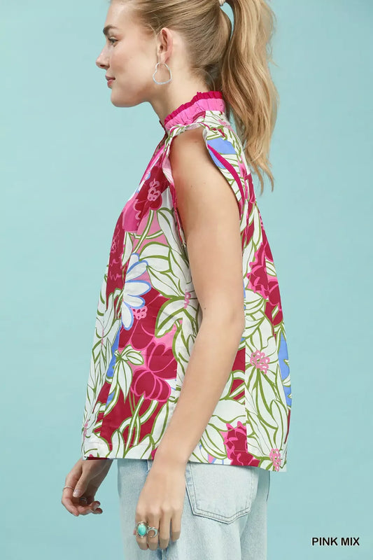 Bold Floral Flutter Sleeve Top ce8d72d1-6d27-4b3d-9eb5-d27c5f9f3c0f-Max-Origin
