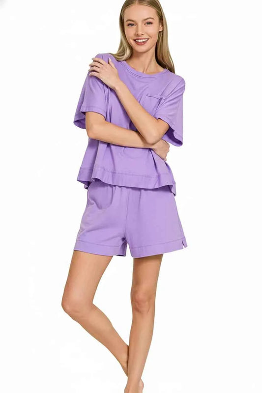 Zenana Exposed Seam Boxy Top & Shorts Set ce915228-97c2-4230-81c7-c3de45fa01aa-Max-Origin