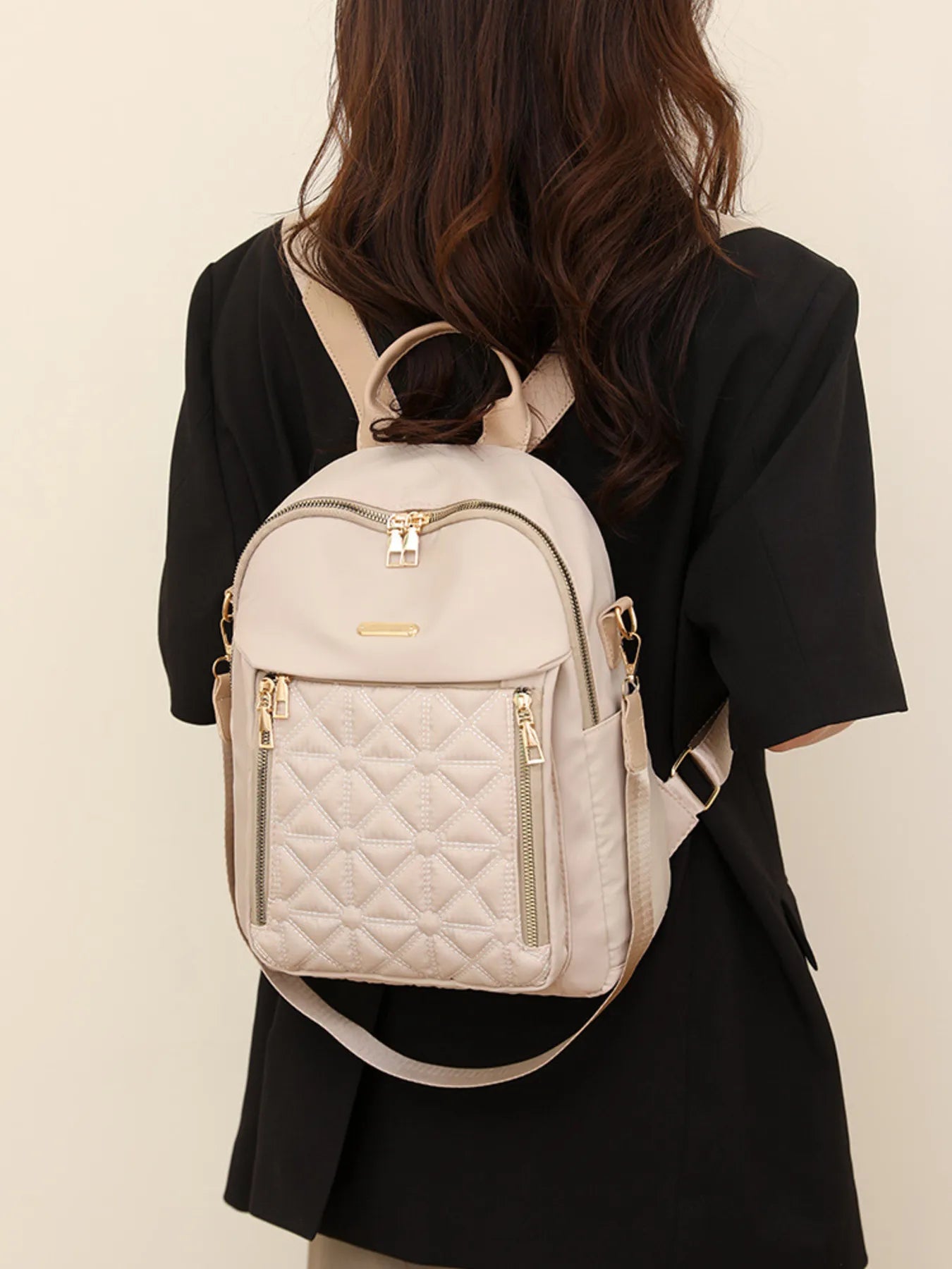 Quilted Oxford Cloth Backpack Bag Eggshell One Size ceb3c2ec84d8433bb9a67b949777dfb4-Max-Origin
