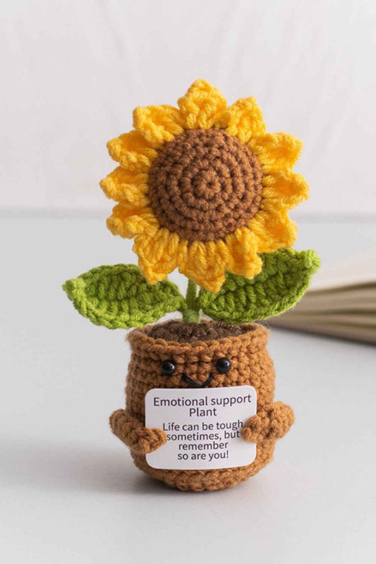 Ginger Cute Gift Crochet Sunflower Pot Ginger ONE SIZE Craft yarn cec8828757fdf968
