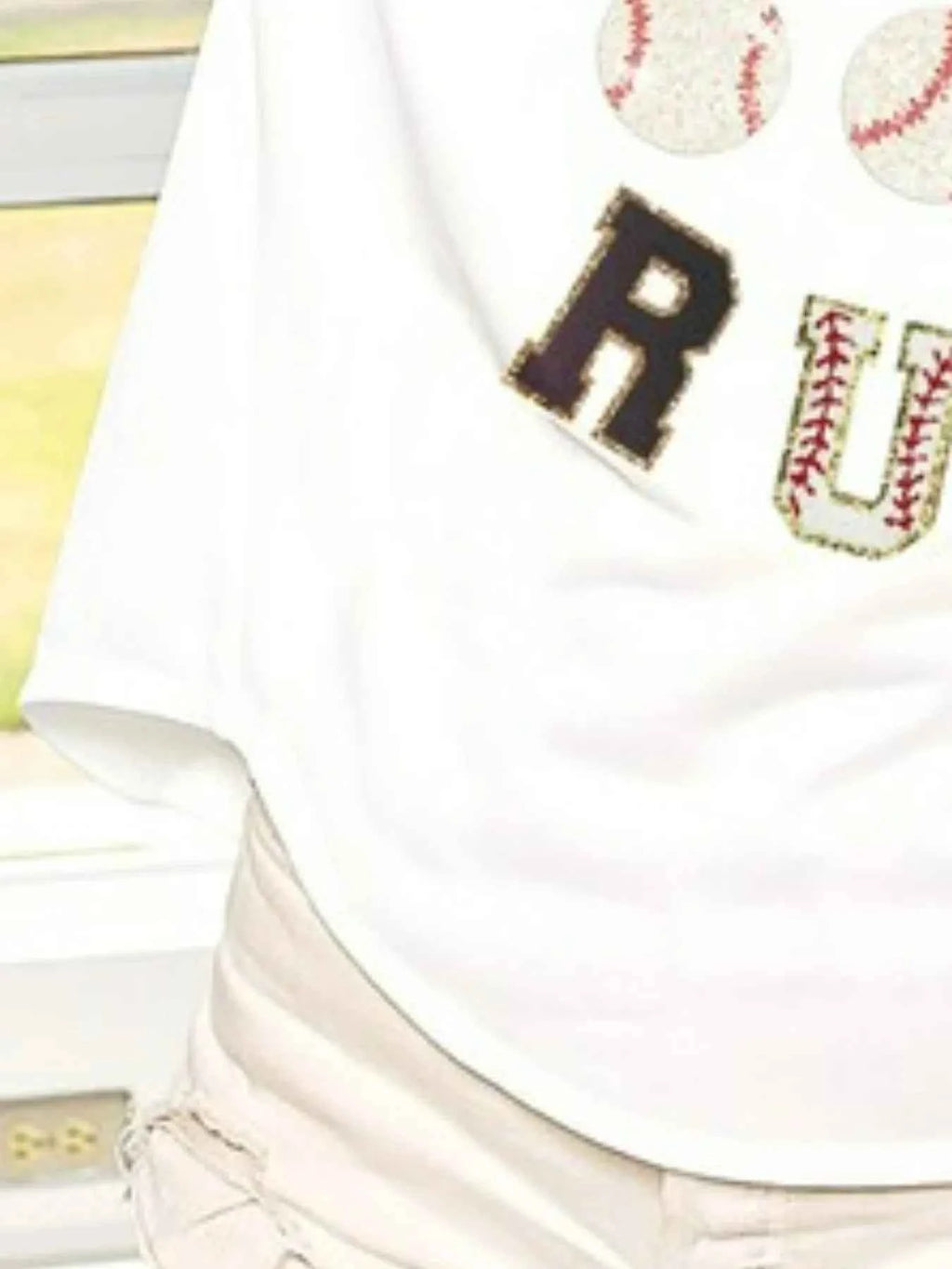 BiBi Baseballs Homerun Letter Washed Short Sleeve Top cecbf5a0-e098-41df-bbb8-5631d5b42344-Max-Origin