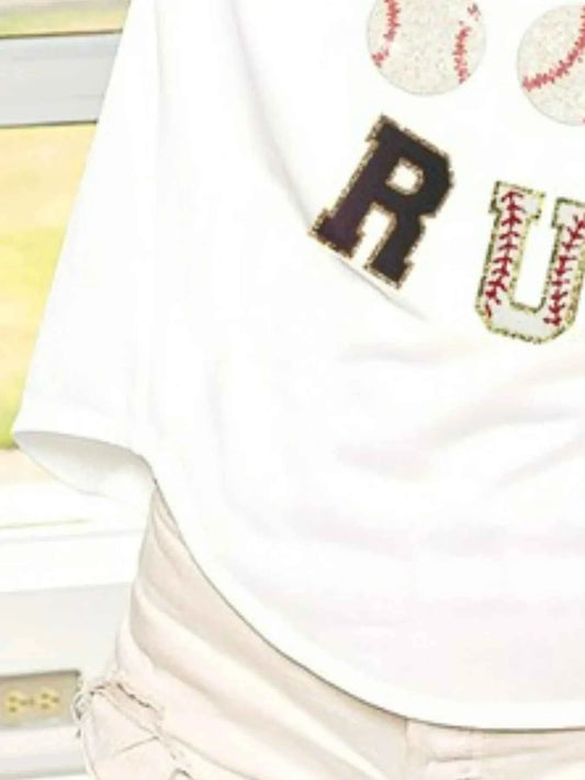 Baseballs Homerun Letter Washed Short Sleeve Top cecbf5a0-e098-41df-bbb8-5631d5b42344-Max-Origin